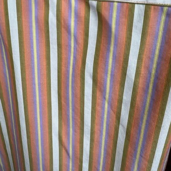 Tailor Byrd Mens Large Dress Shirt Button up Stiped Careerwear Office Salmon - Picture 9 of 14